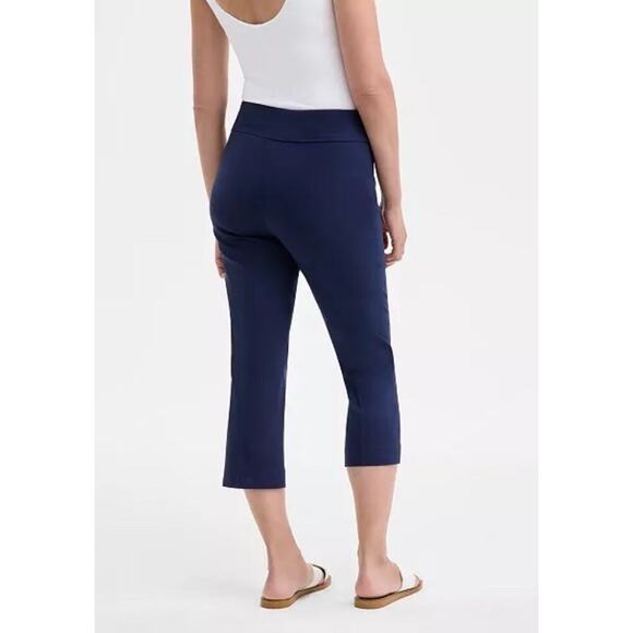 JM Collection Intrepid Blue Size S Comfort Pull-on Tummy Control Slim LegPants. - Picture 2 of 7